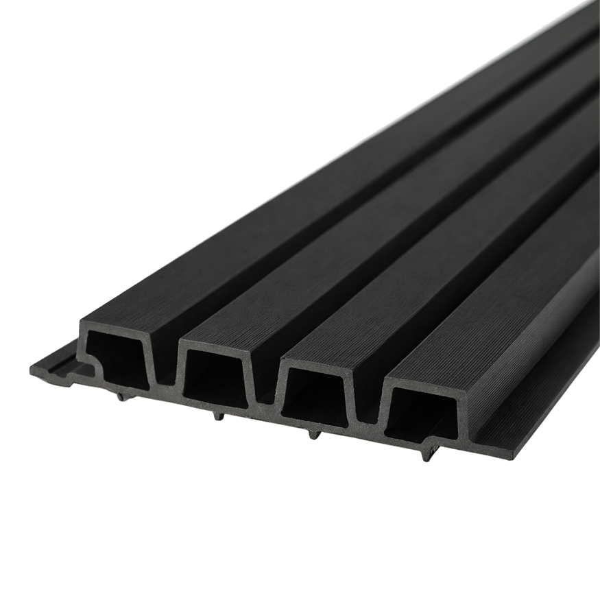 WoodEvo 186mm Composite Castellated Cladding Board Black