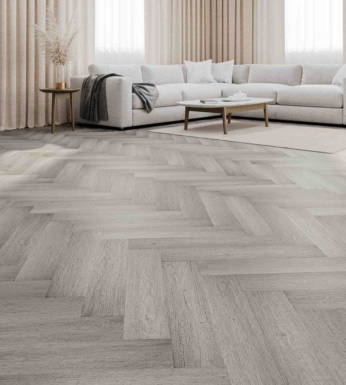 Lilac Grey Hybrid Flooring 7mm - Straight Sample