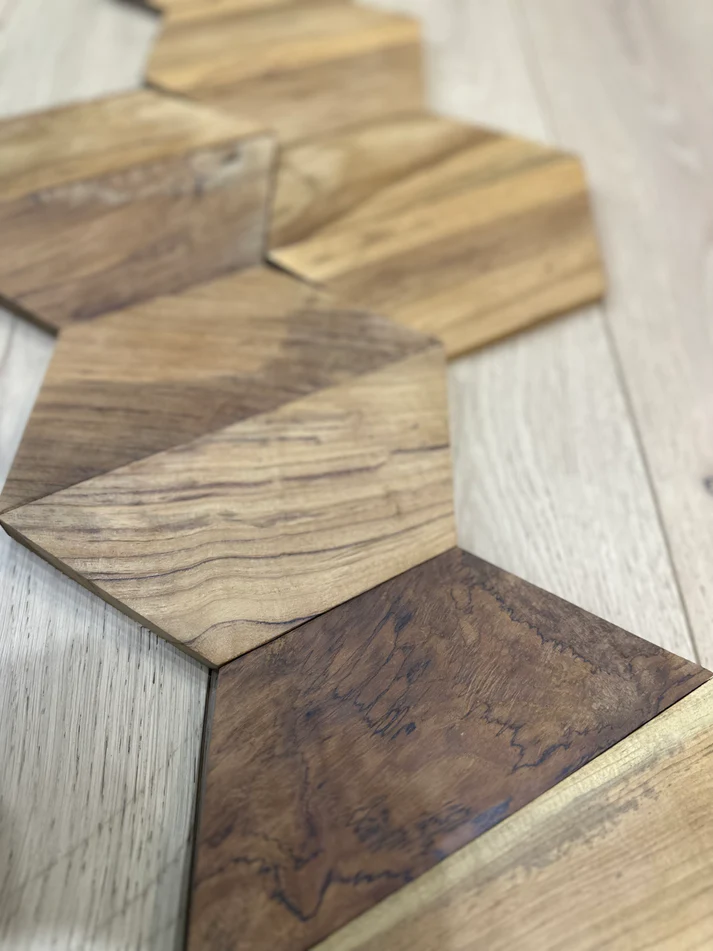 Hexagon Teak Root