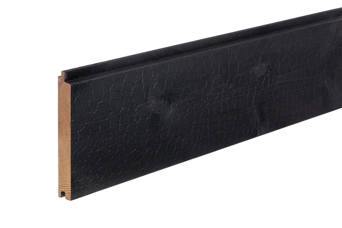 Thermory® Ignite Spruce C24 Cladding Black 131 x 20mm