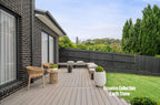 EVERTEX Essence Earth Stone PVC decking on a backyard deck