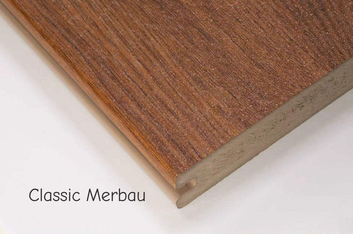 EVERTEX VIVID PVC decking board in Classic Merbau