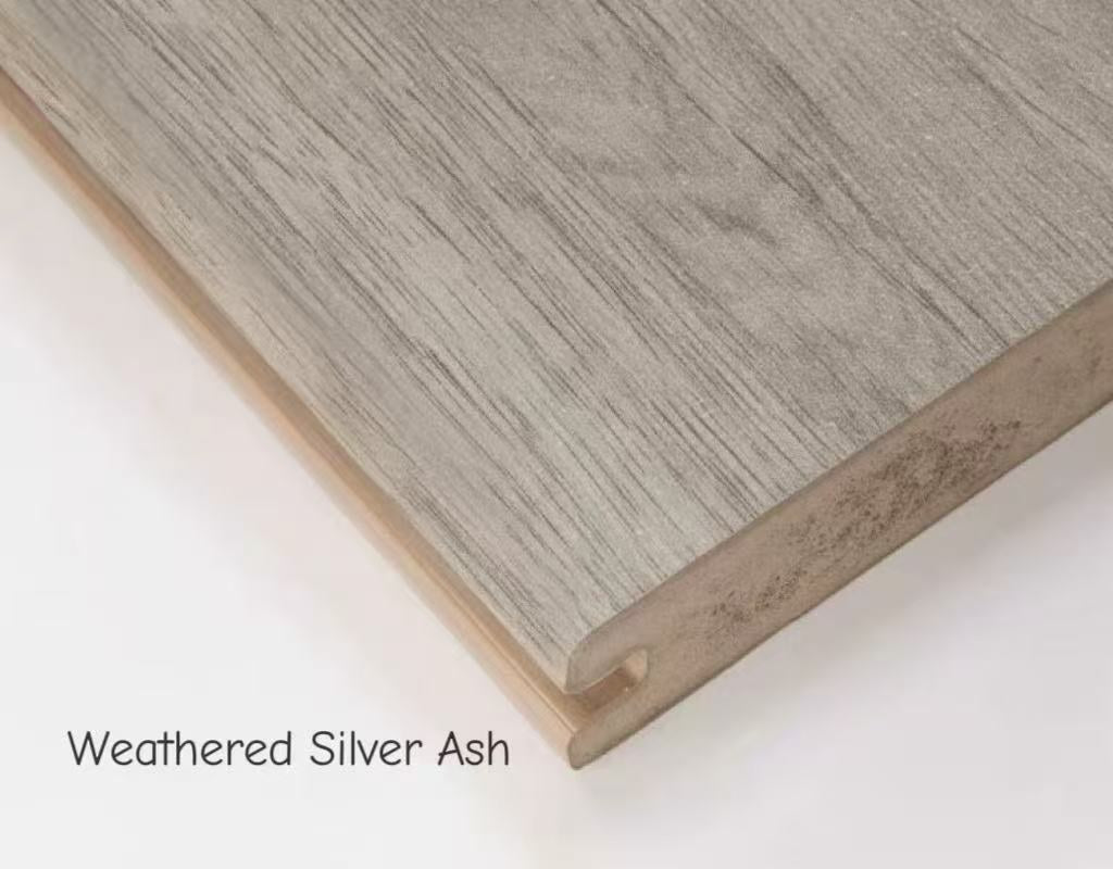 EVERTEX VIVID PVC decking board in Weathered Silver Ash