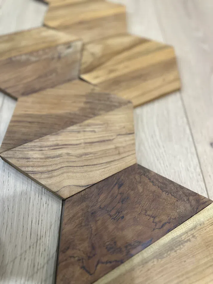 Hexagon Teak Root