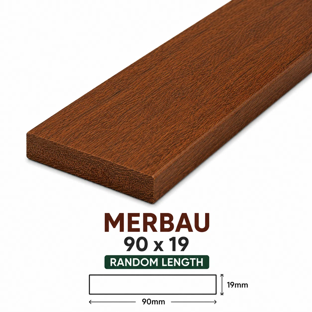 Merbau Decking 90x19 Random