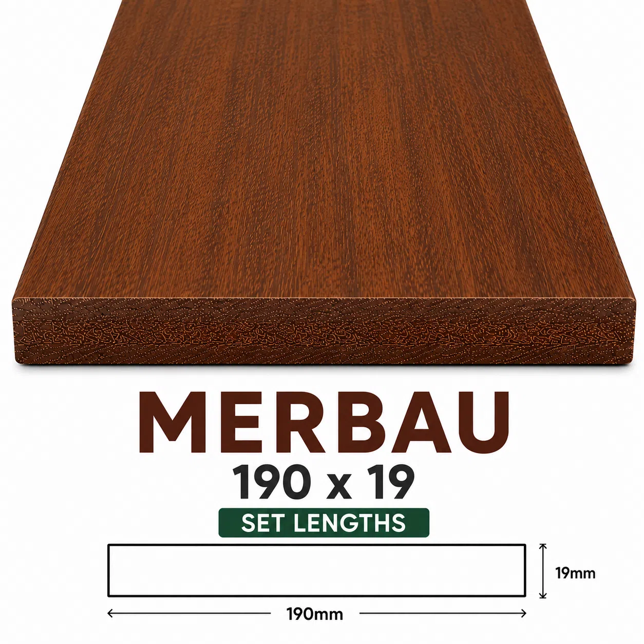Merbau Decking 190x19 Set Lengths