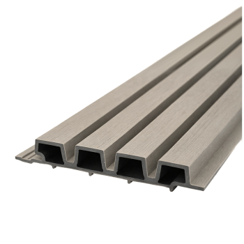 WoodEvo 186mm Composite Castellated Cladding Board Silver Grey