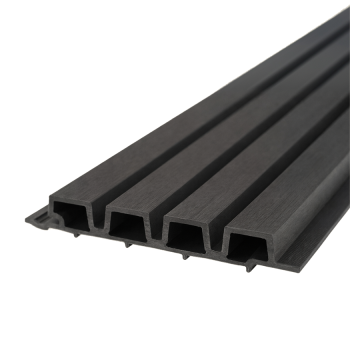 WoodEvo 186mm Composite Castellated Cladding Board Dark Grey