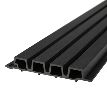 WoodEvo 186mm Composite Castellated Cladding Board Black