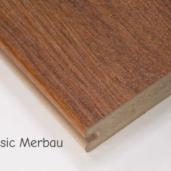 EVERTEX VIVID PVC decking board in Classic Merbau