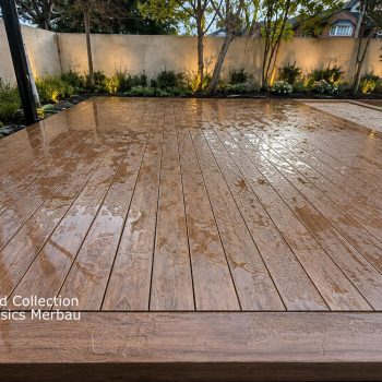 EVERTEX VIVID Classic Merbau PVC decking on a garden deck